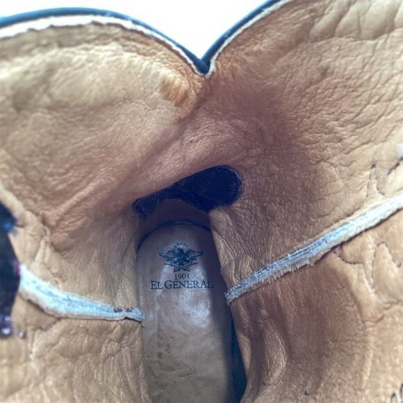 El General Kids Pink Crocodile Cowboy Boots Size 25 Casual - Picture 6 of 14